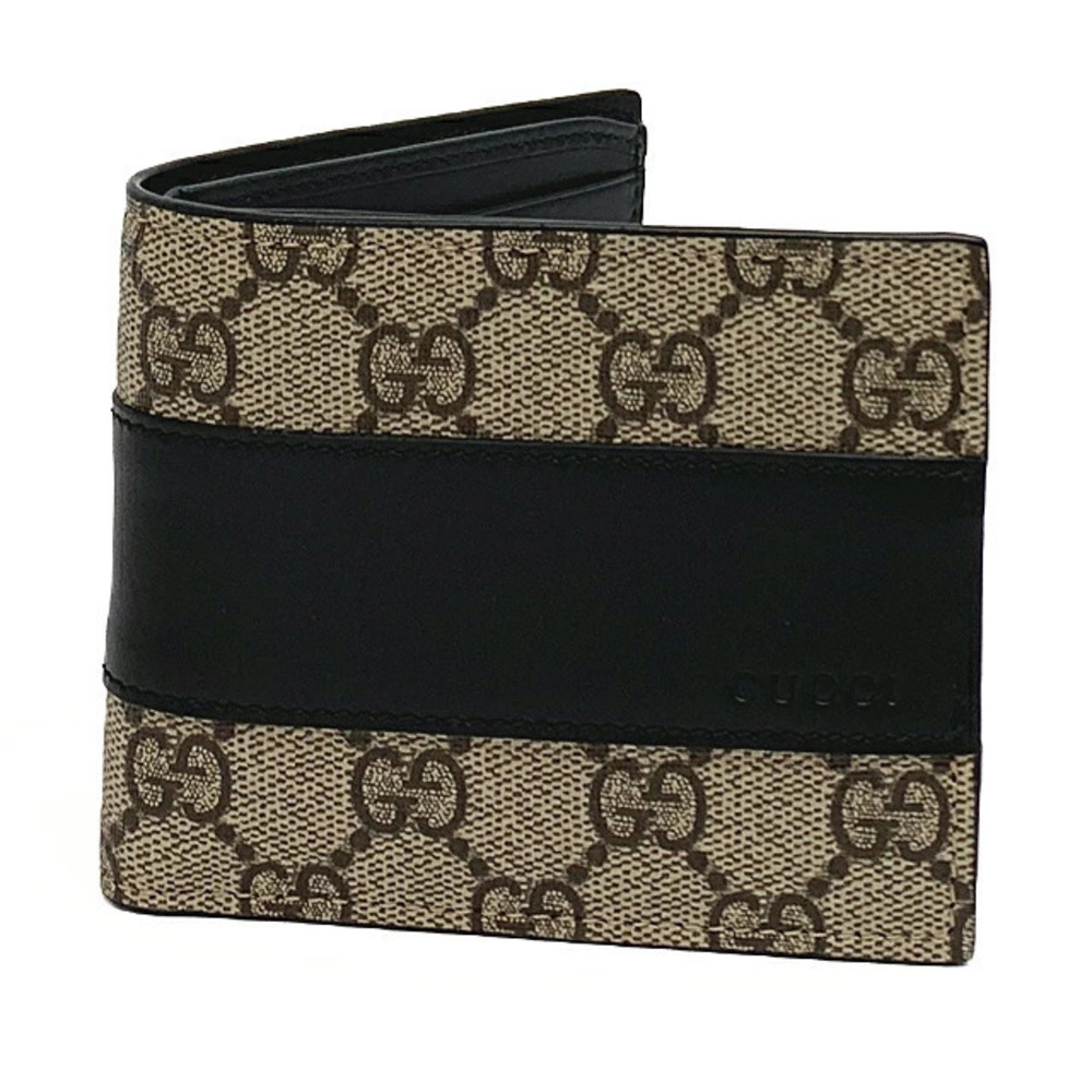 Gucci Bifold Wallet Coin Pocket Kgdhn Leather Black